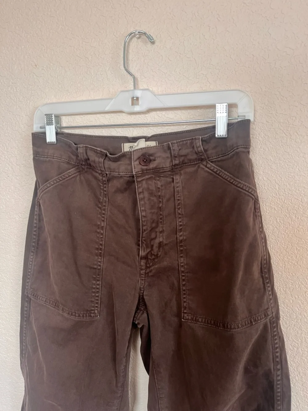 Madewell Womens Darted Double Barrel Pants - Chocolate Brown - Picture 4 of 14